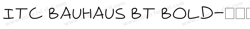 ITC Bauhaus BT Bold字体转换